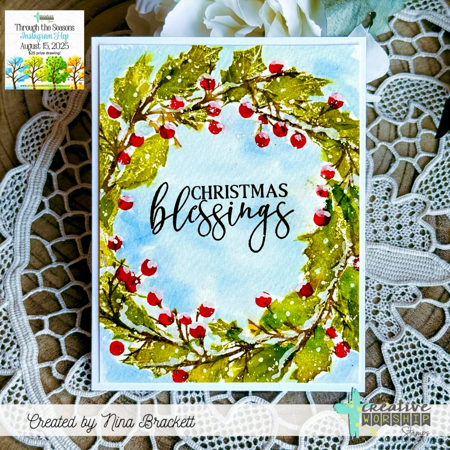 Vintage Holly Clear Stamp Set