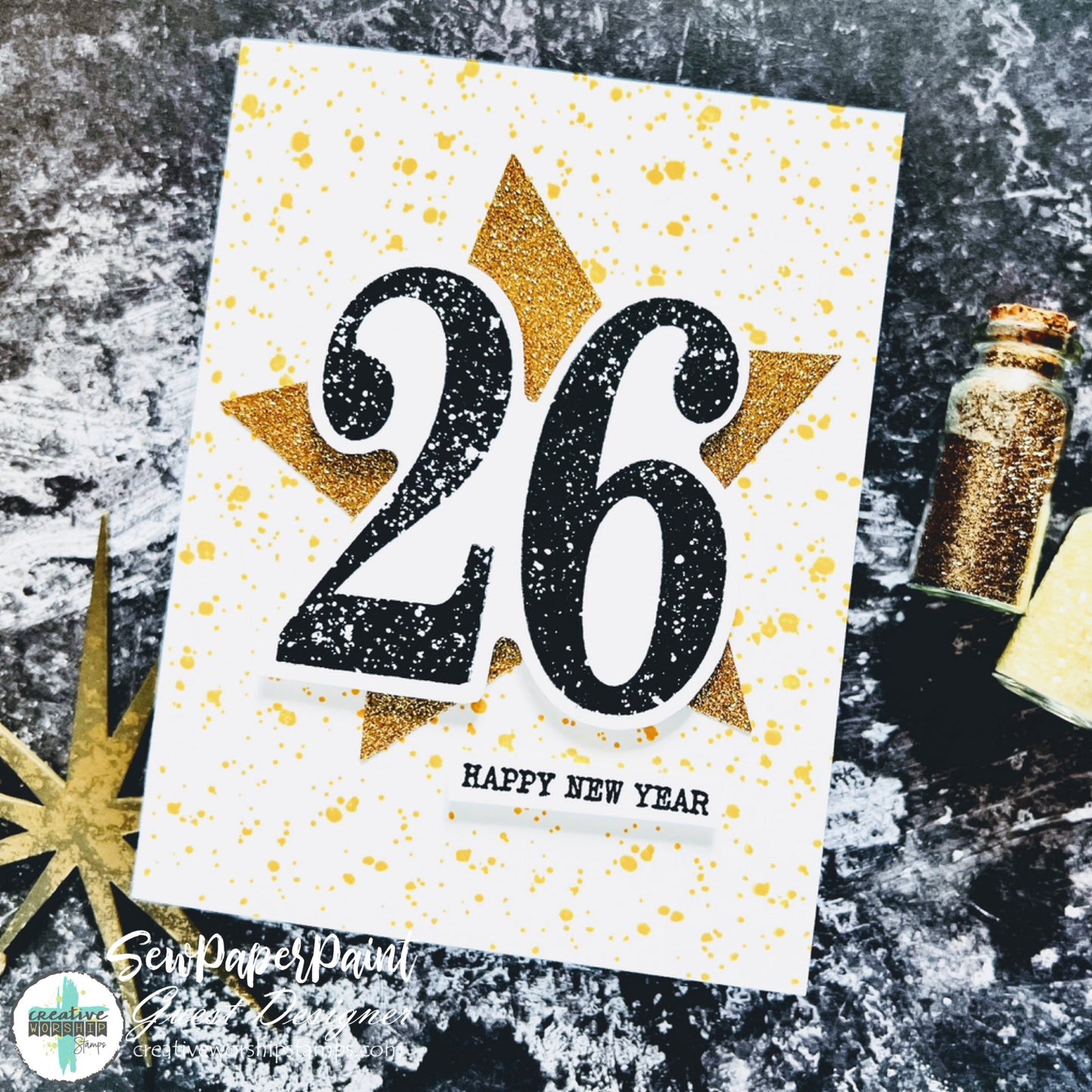 Jumbo Textured Numbers Clear Stamp Set