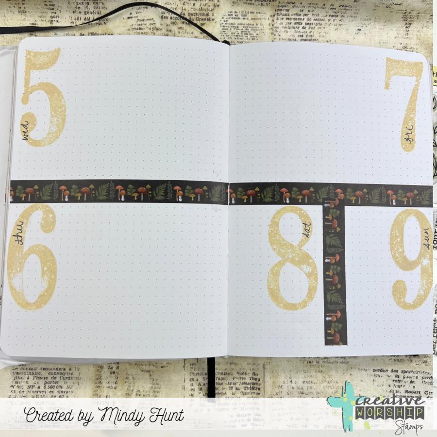 Jumbo Textured Numbers Clear Stamp Set