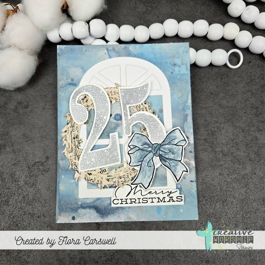 Jumbo Textured Numbers Clear Stamp Set