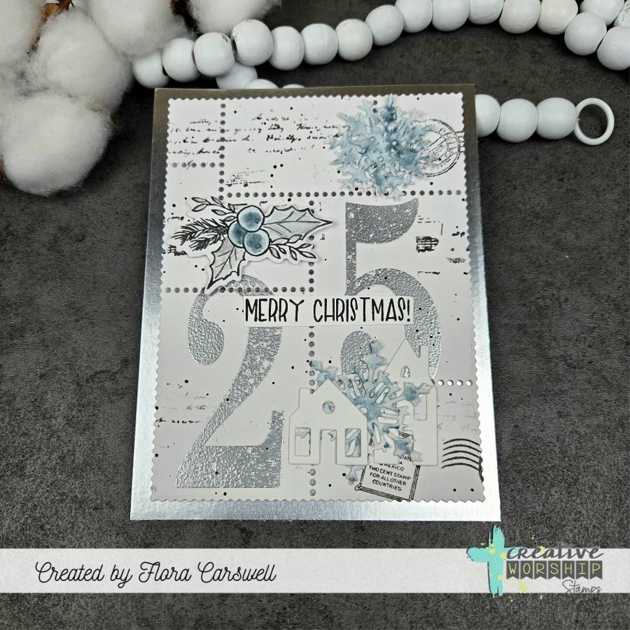 Jumbo Textured Numbers Clear Stamp Set