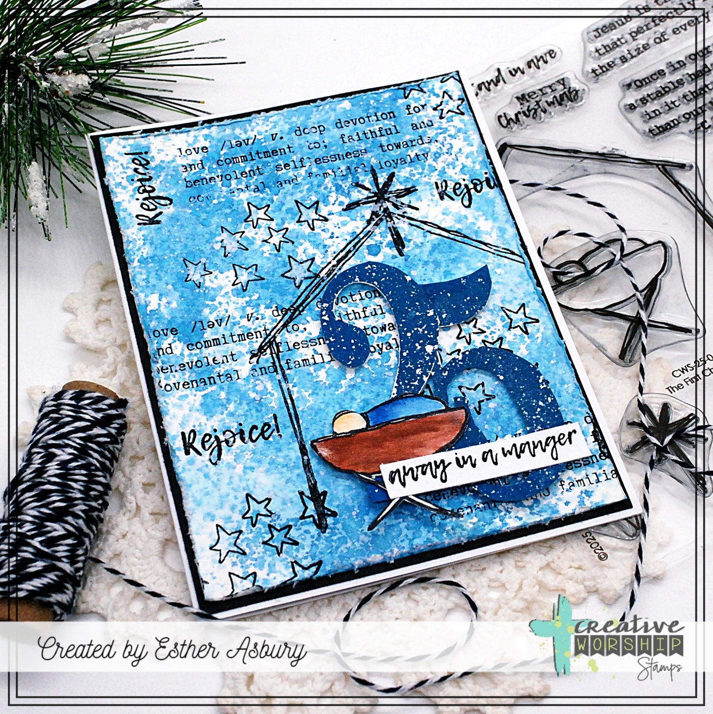 Jumbo Textured Numbers Clear Stamp Set