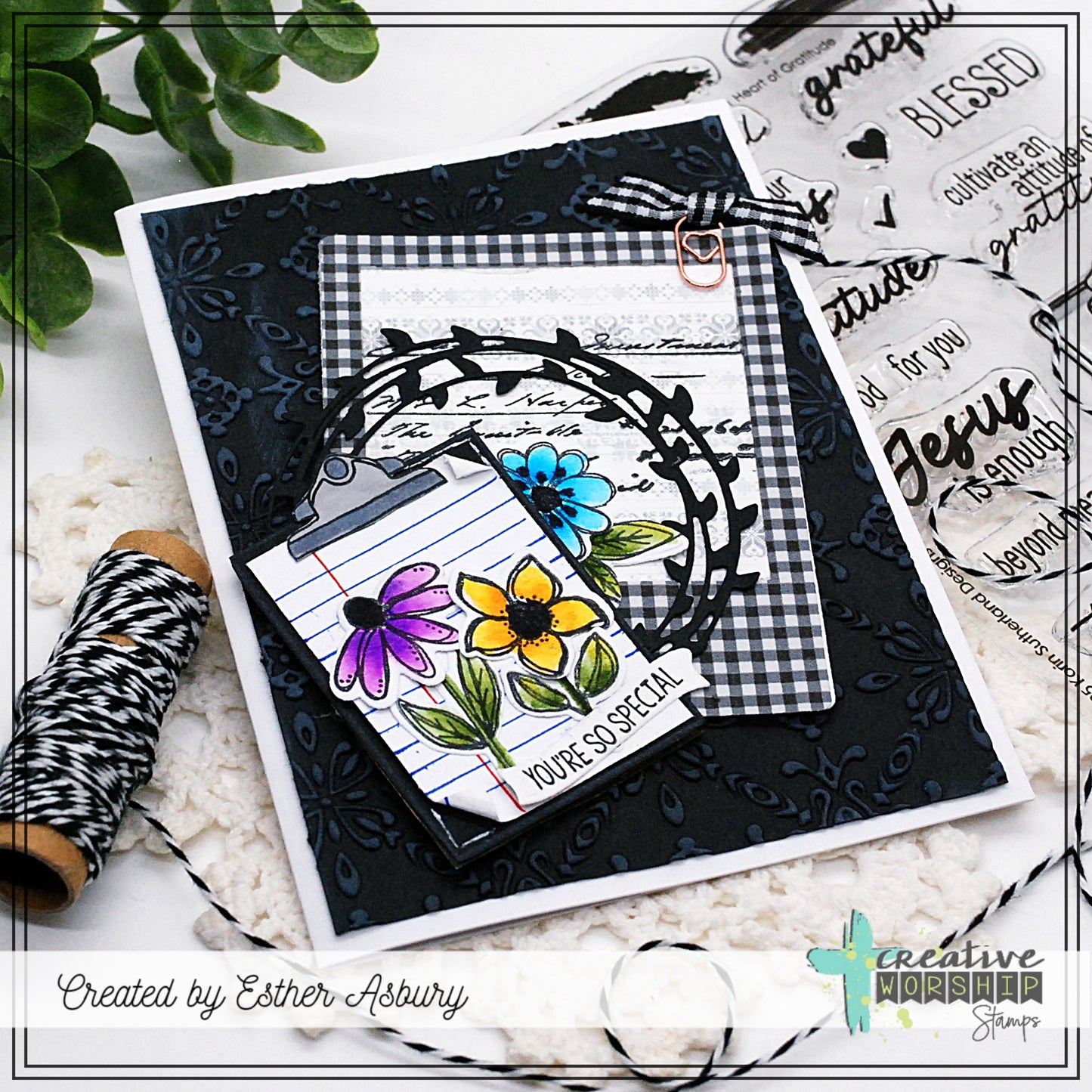 Sentimental Wordfetti Clear Stamp Set