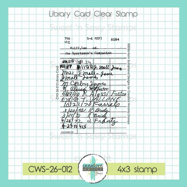 Library Card Clear Stamp