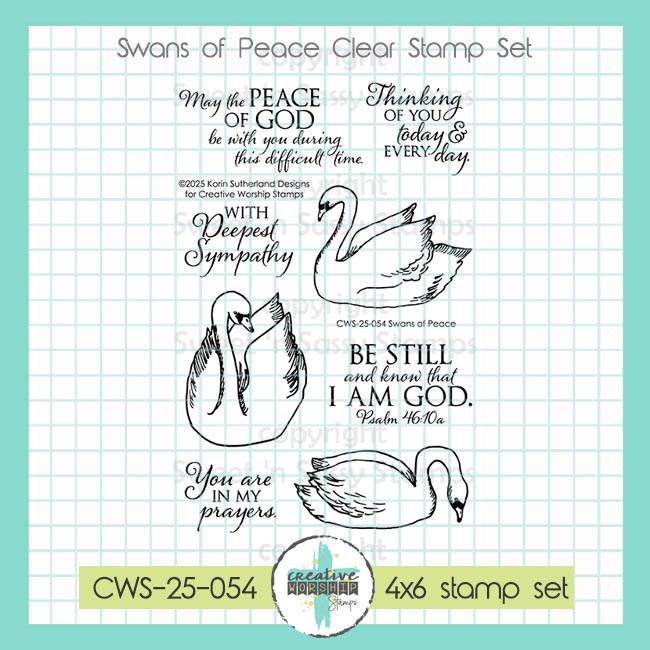 Swans of Peace Clear Stamp Set