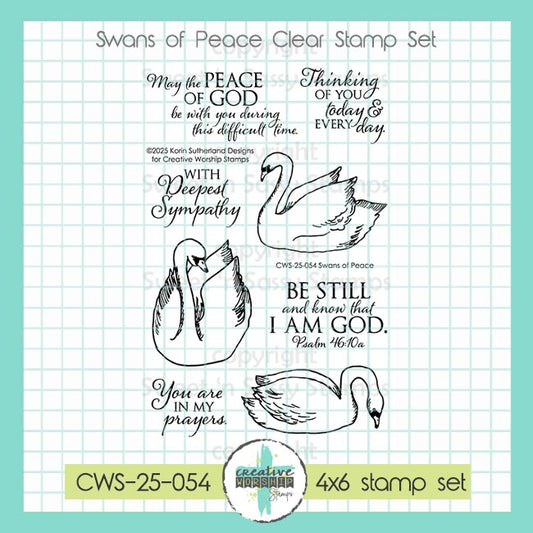 Swans of Peace Clear Stamp Set