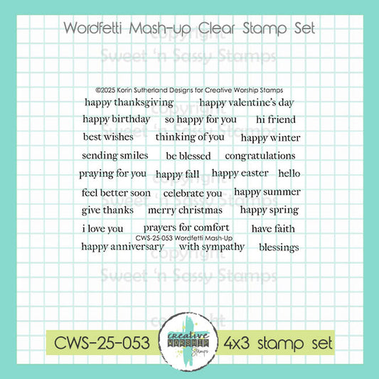 Wordfetti Mash-up Clear Stamp Set