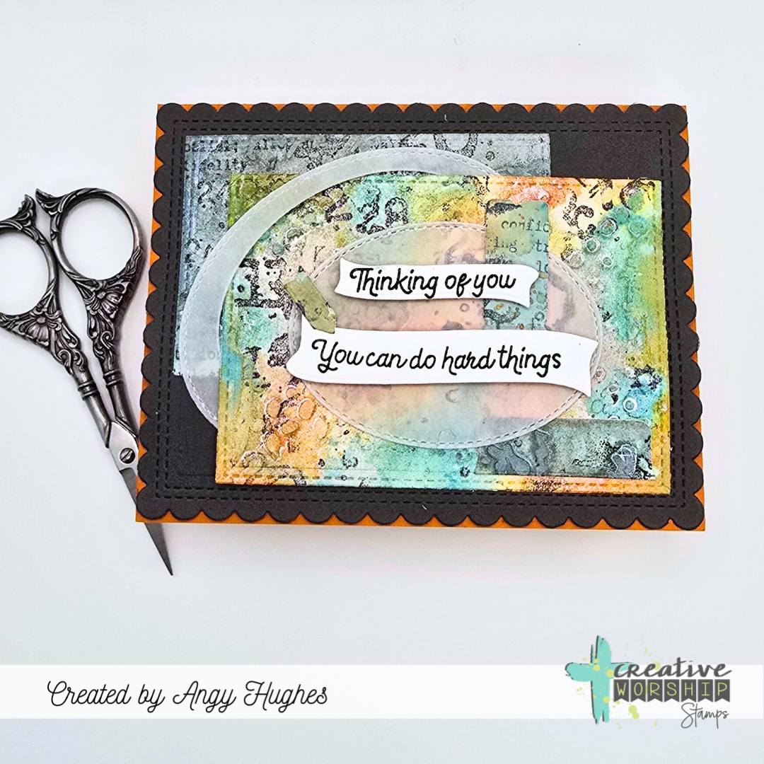 Number Graffiti Background Clear Stamp