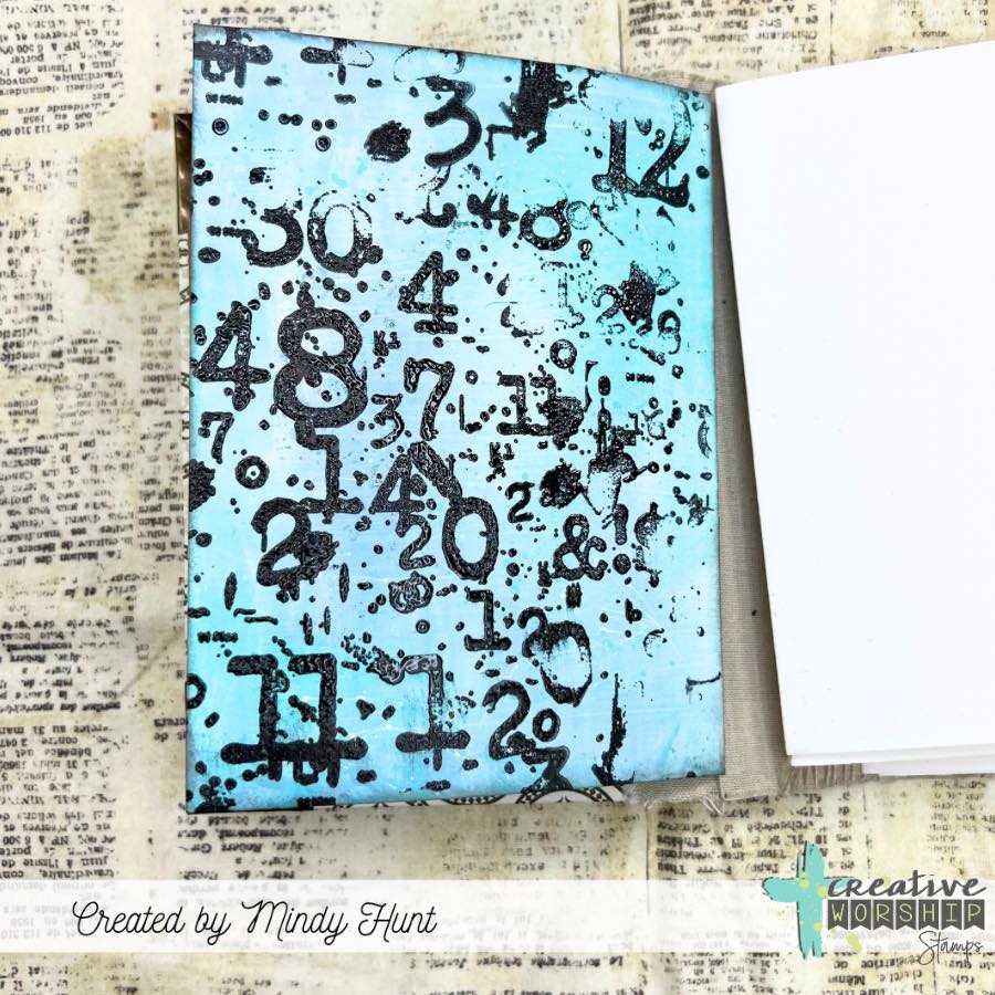 Number Graffiti Background Clear Stamp