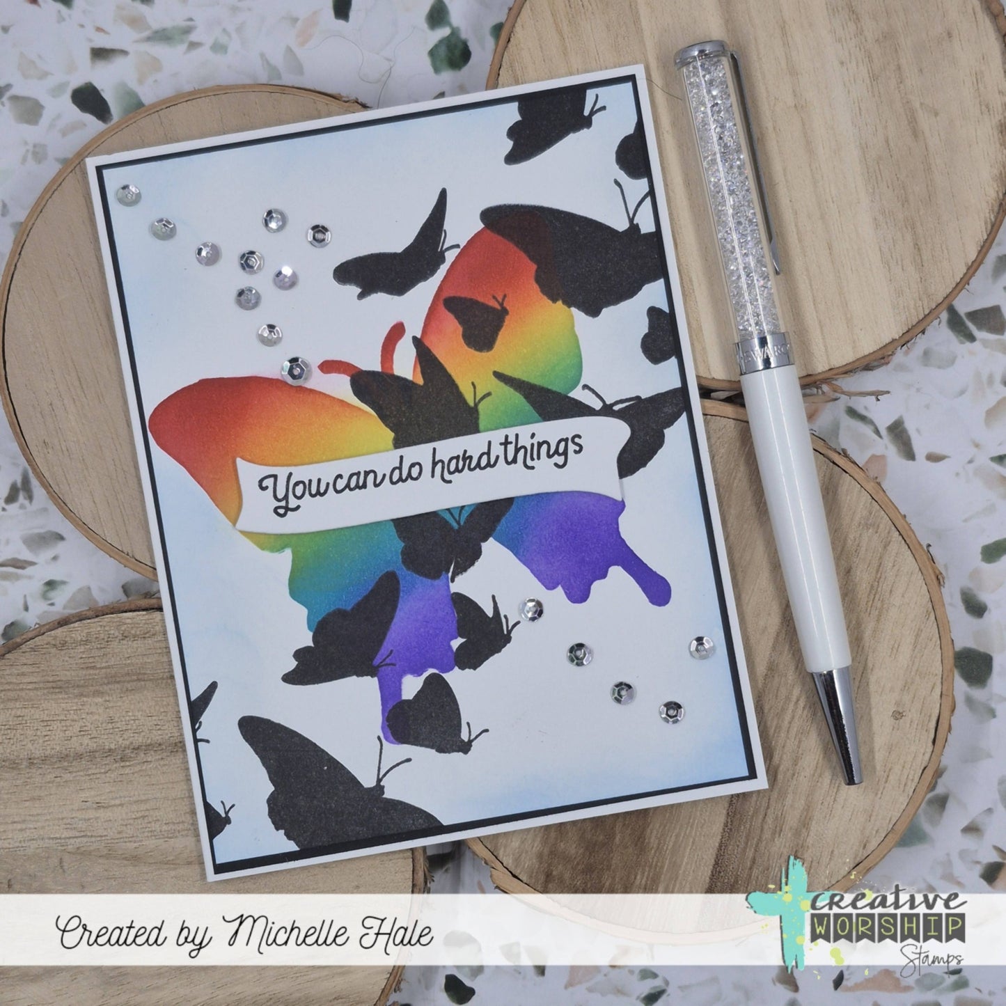 Butterflies in Flight Clear Stamp Set