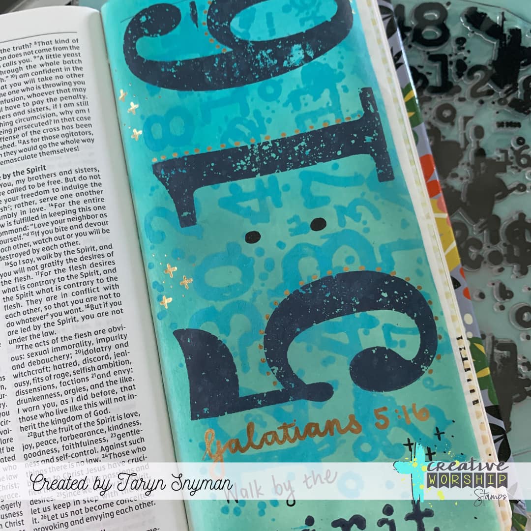 Jumbo Textured Numbers Clear Stamp Set