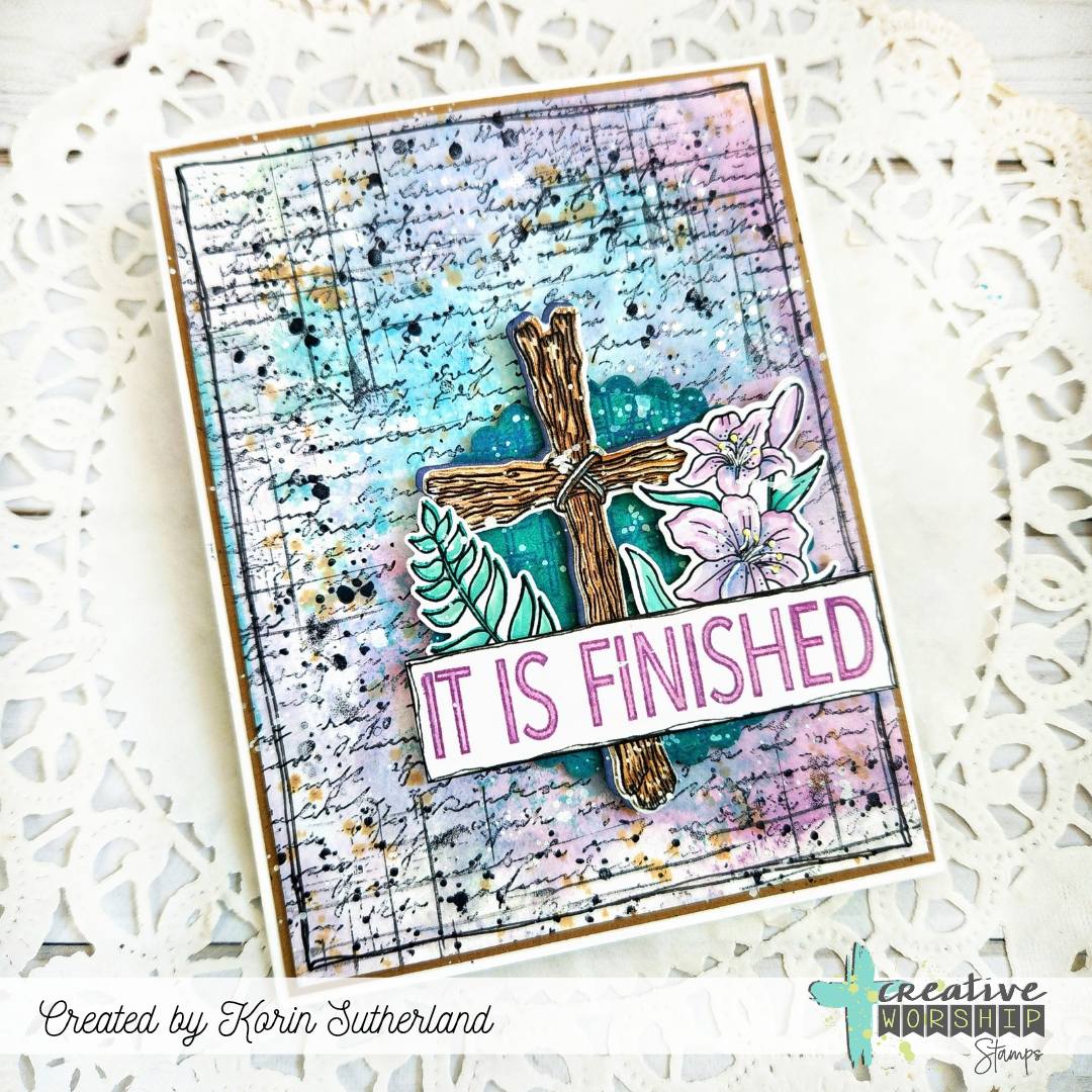 Script Background Clear Stamp