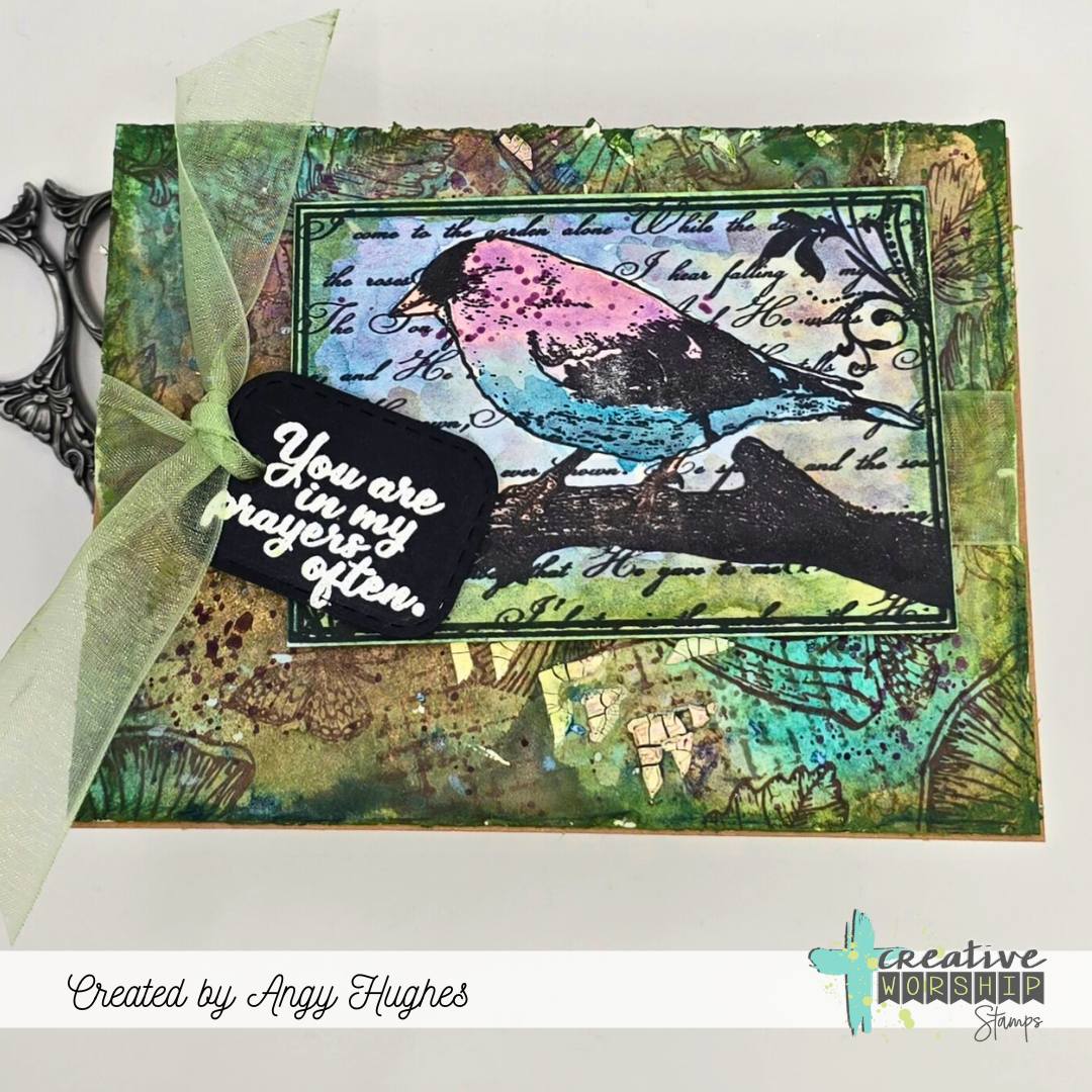 Finch Collage Clear Stamp