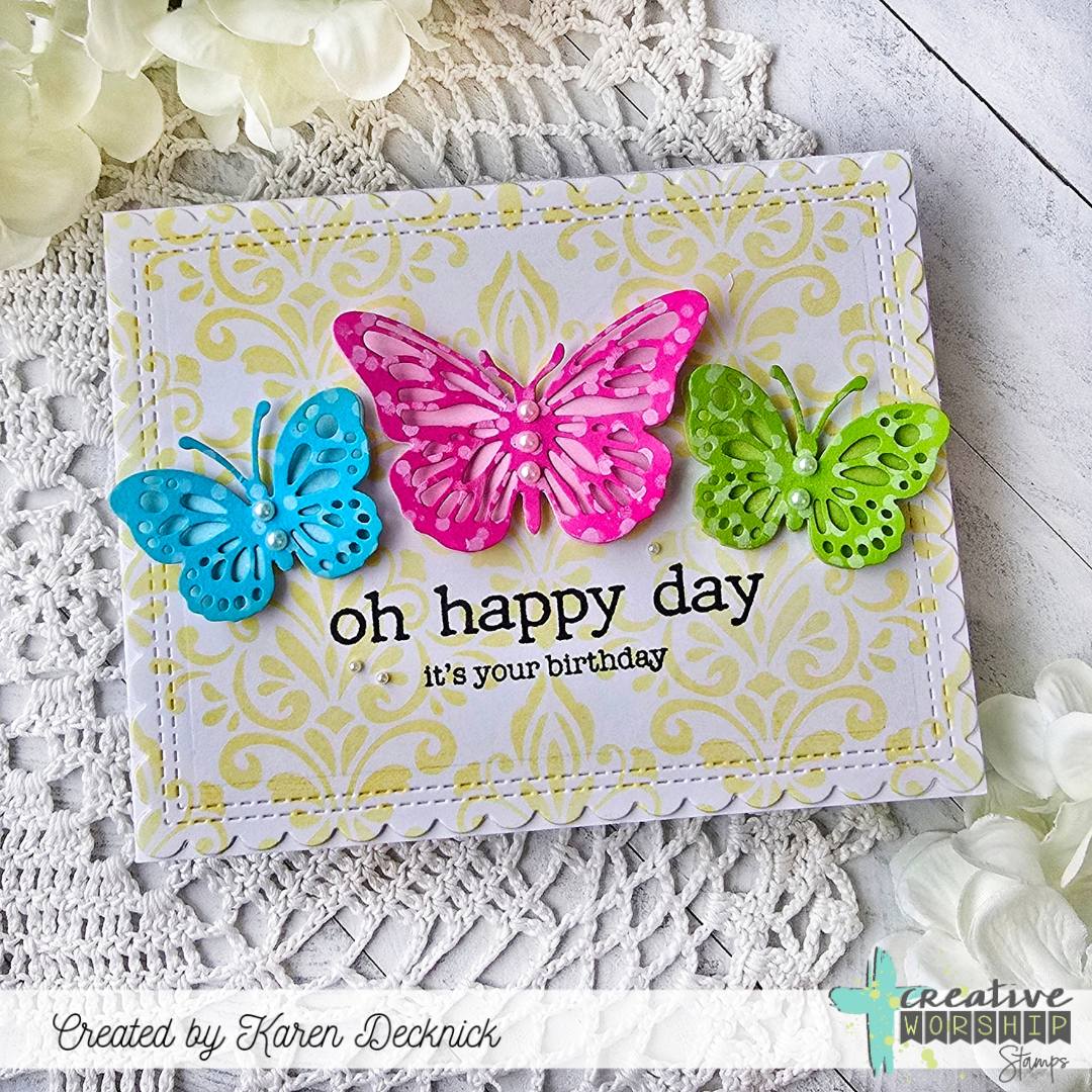 Damask Pattern Stencil