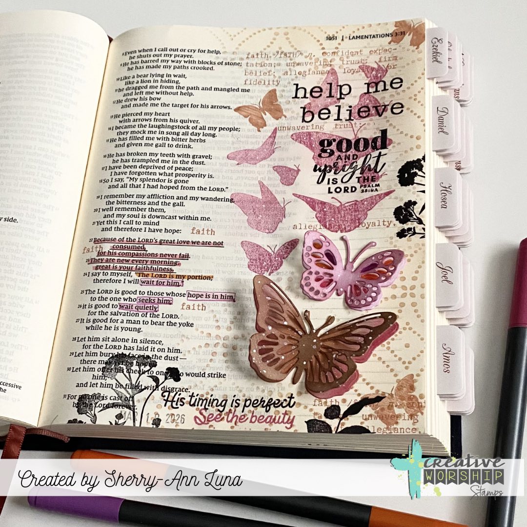 Butterflies in Flight Clear Stamp Set