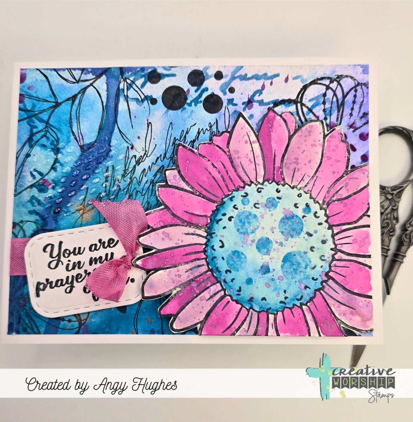 Sunflower Background Clear Stamp
