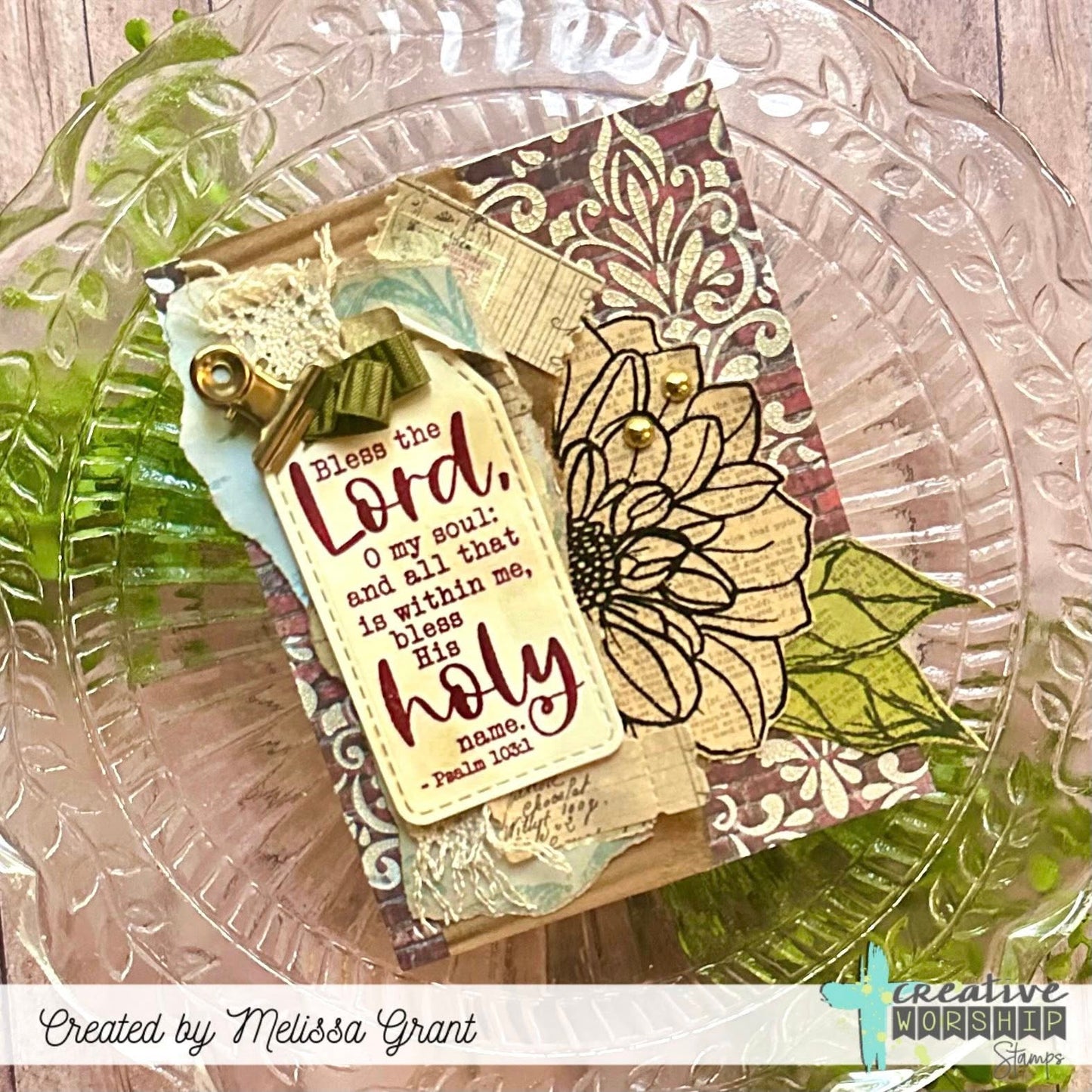 Dahlia Background Clear Stamp