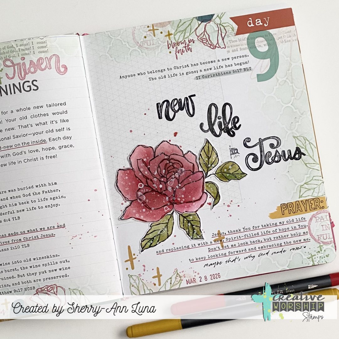 Sketched Roses Clear Stamp Set