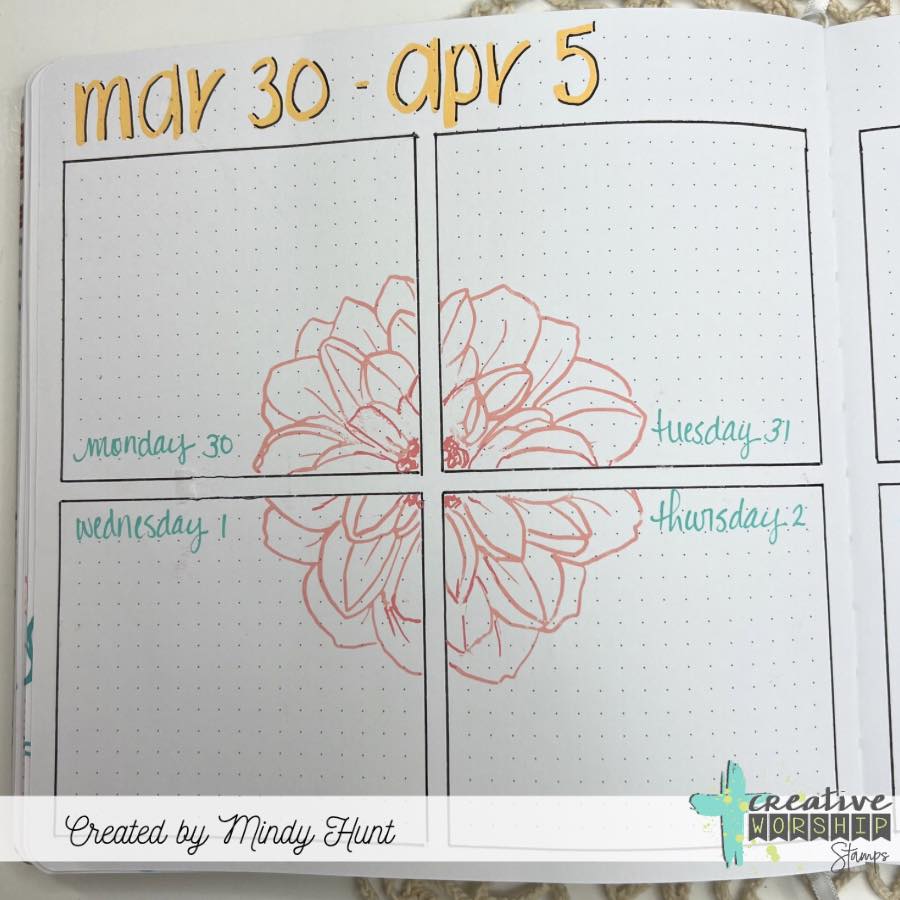 Dahlia Background Clear Stamp