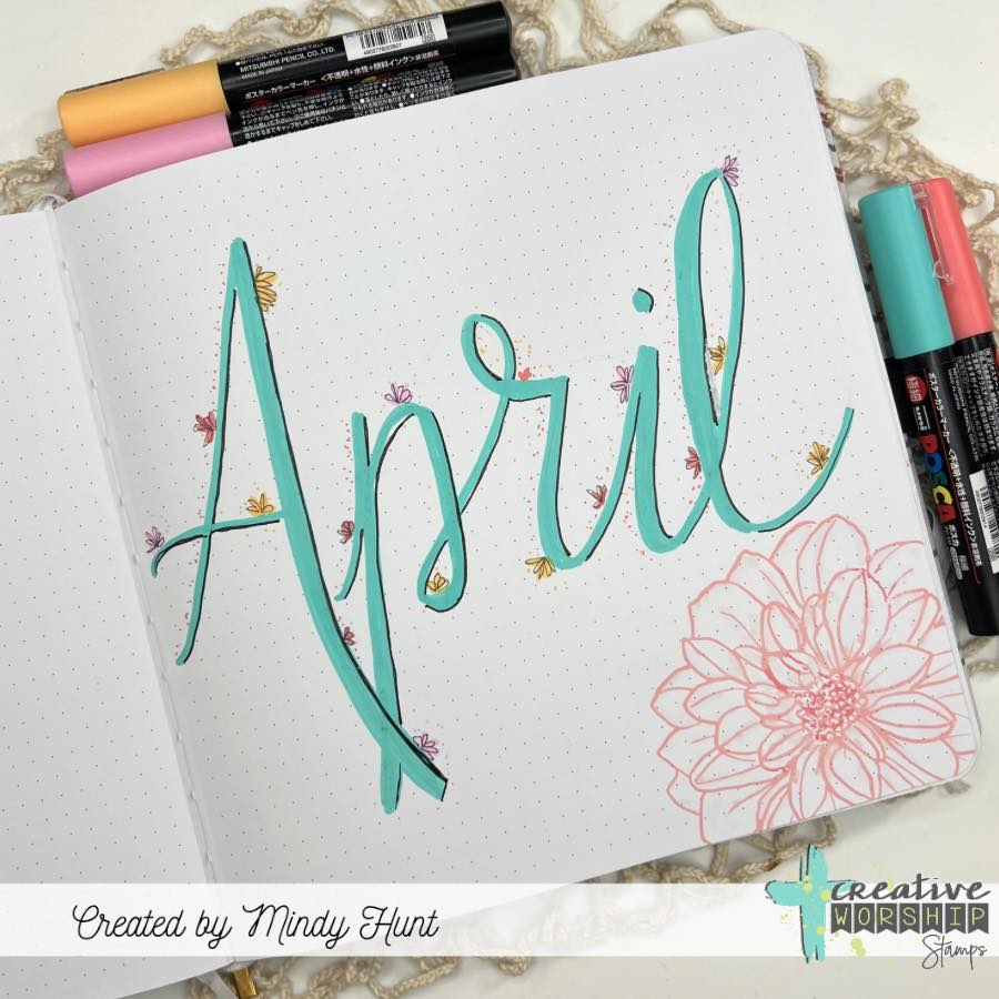 Dahlia Background Clear Stamp