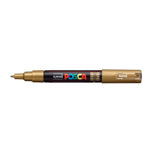 Uni Posca Paint Pen Marker Extra Fine Bullet Tip 1M: Gold