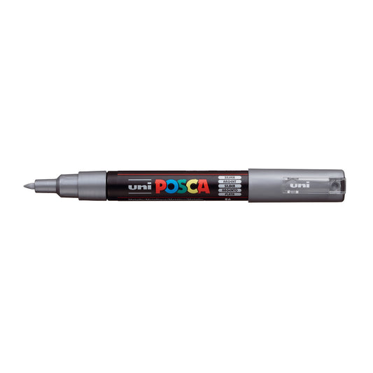 Uni Posca Paint Pen Marker Extra Fine Bullet Tip 1M: Silver