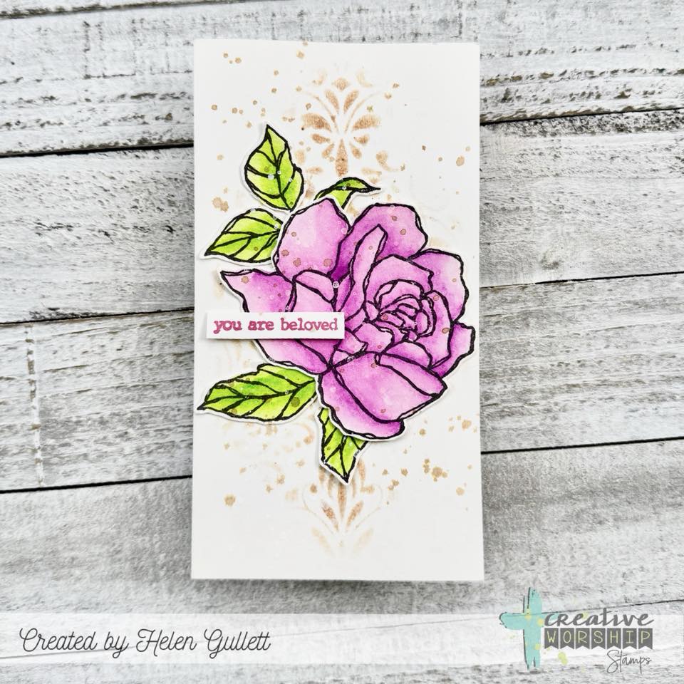 Sketched Roses Clear Stamp Set