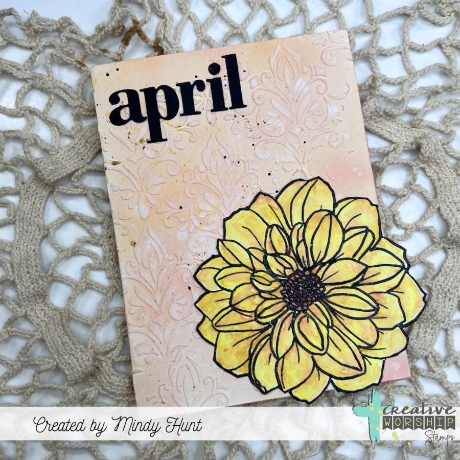 Dahlia Background Clear Stamp