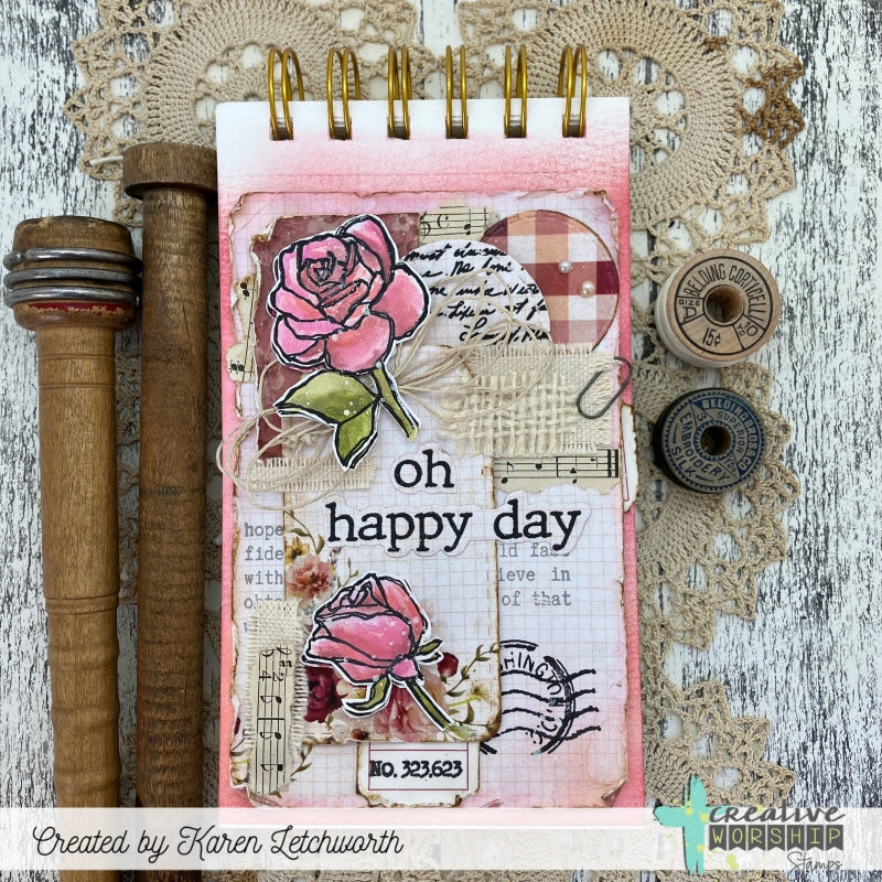 Sketched Roses Clear Stamp Set