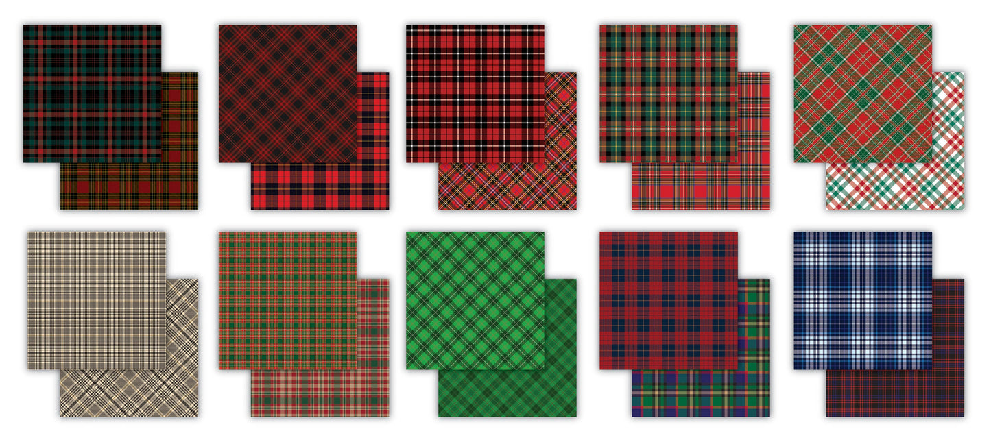 Craft Consortium Double-Sided  6"X6" Paper Pad - Tartan Plaid - 40 sheets