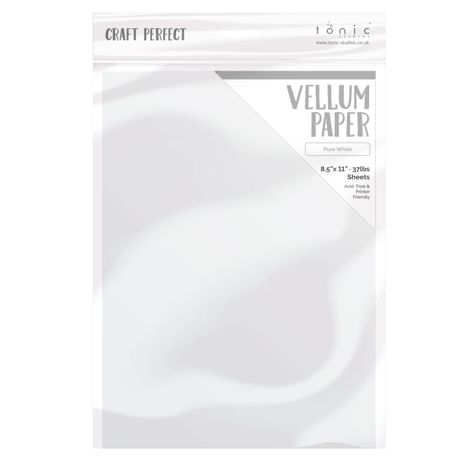 Craft Perfect Vellum - 8.5 x 11 - 10 sheets - Pure White