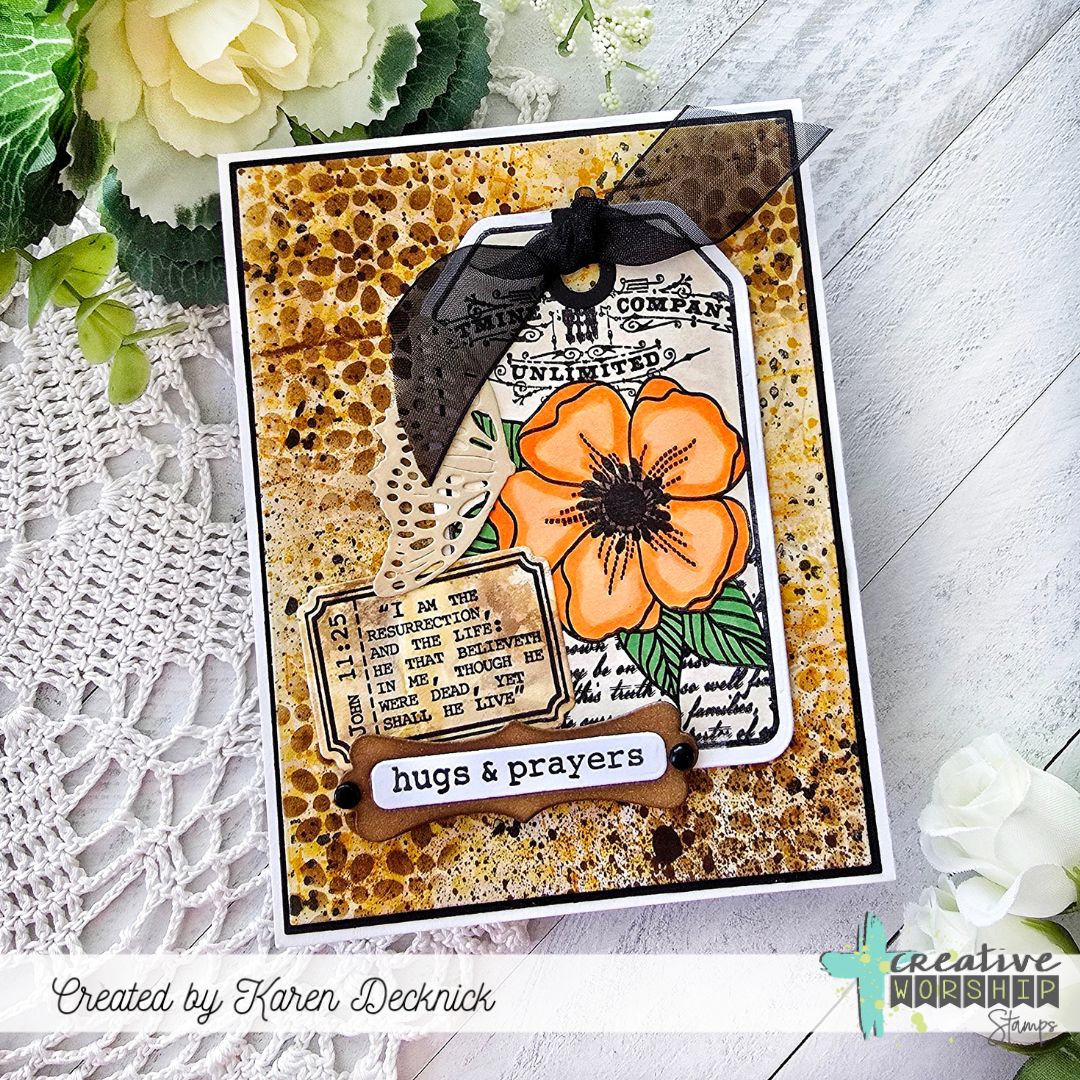 Spring Collage Tag Clear Stamp