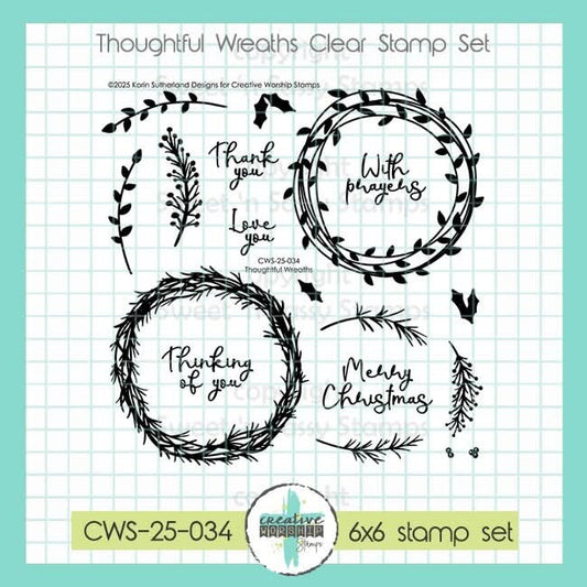 Thoughtful Wreaths Clear Stamp Set