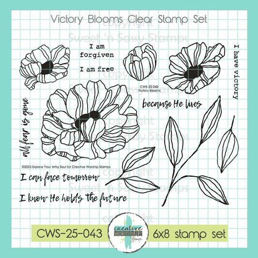 Victory Blooms Clear Stamp Set