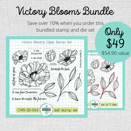Victory Blooms Stamp & Die Bundle
