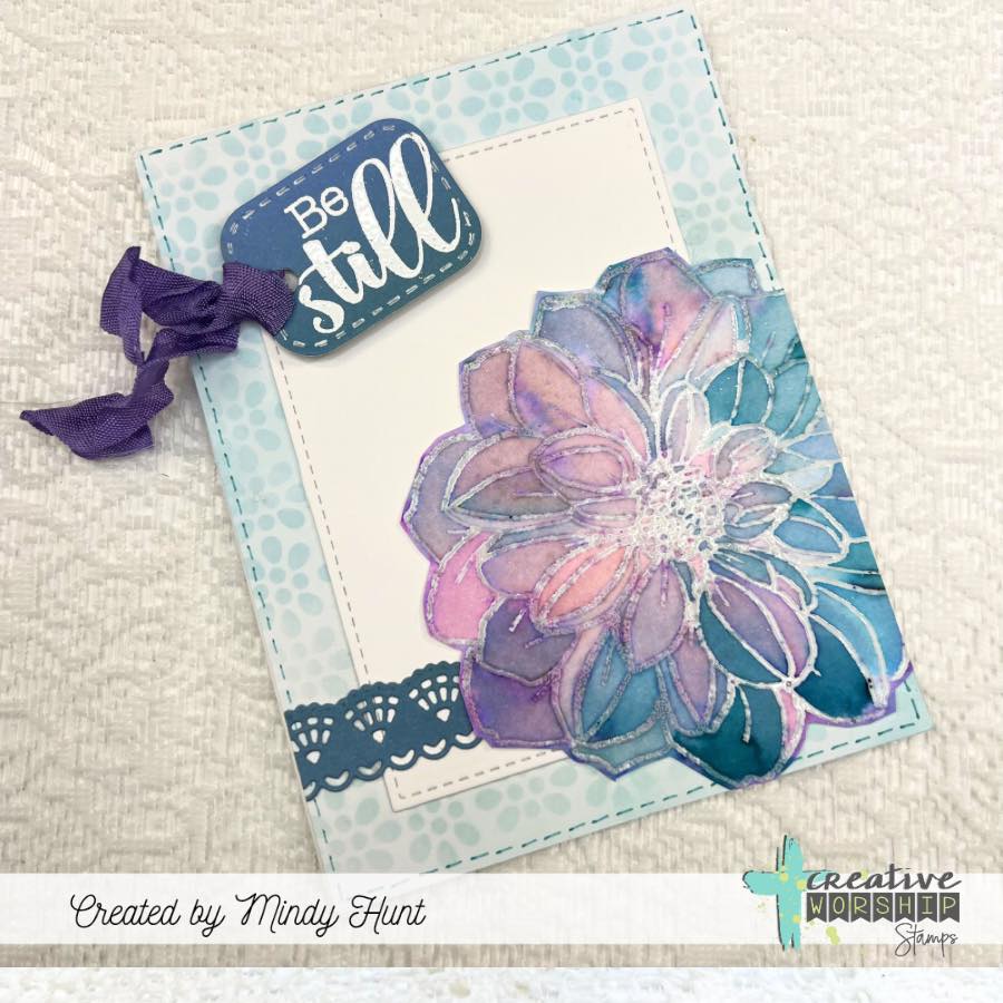 Dahlia Background Clear Stamp
