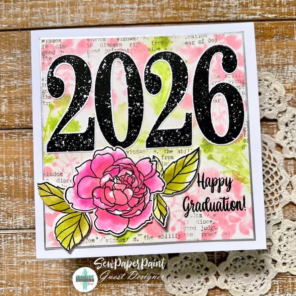 Jumbo Textured Numbers Clear Stamp Set