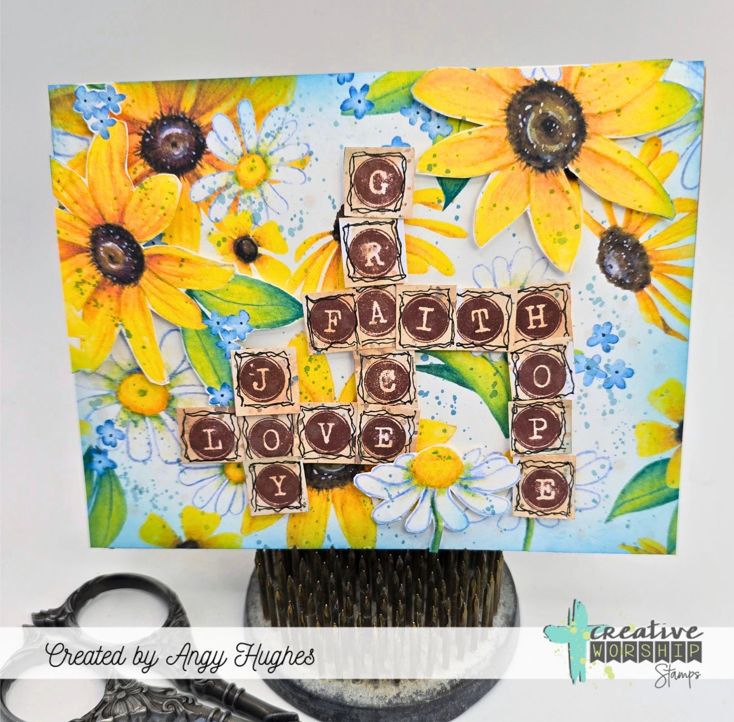Typewriter Keys Caps Alpha Clear Stamp Set
