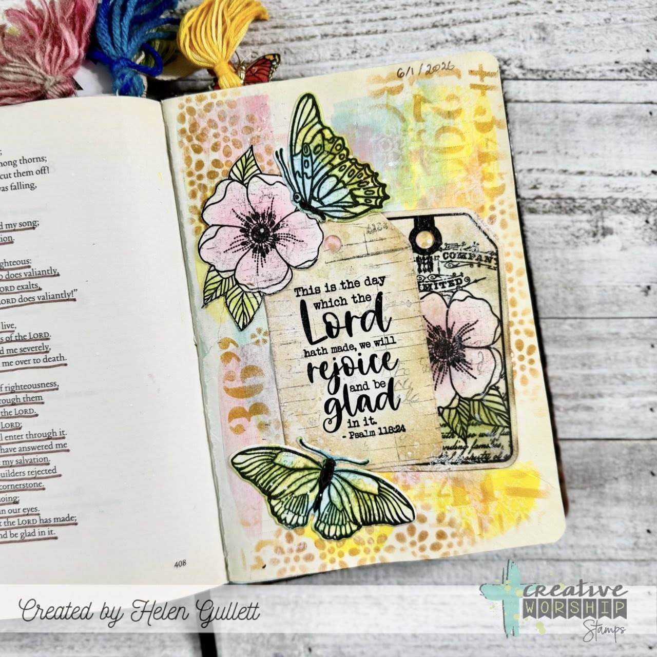 Spring Collage Tag Clear Stamp