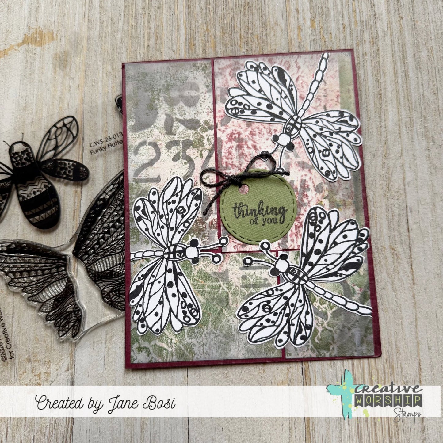 Funky Flutters Clear Stamp Set