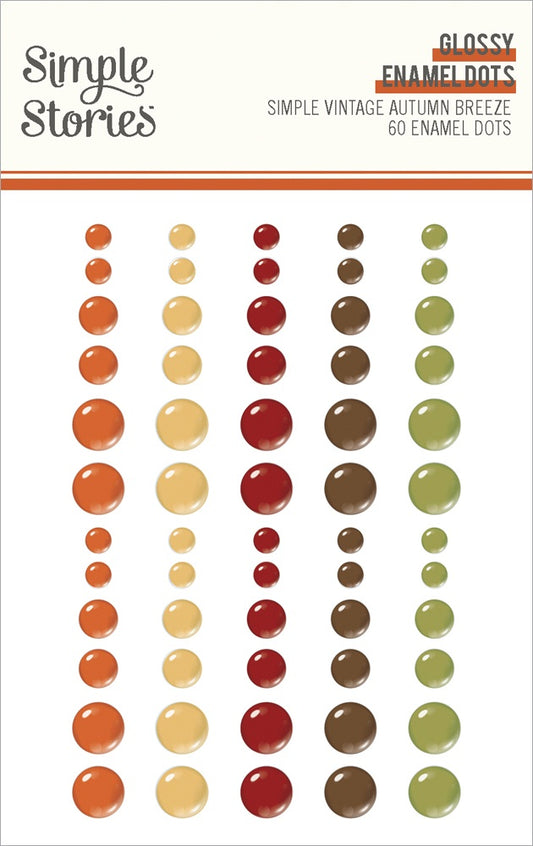 Simple Stories Simple Autumn Breeze Glossy Enamel Dots 60/pkg