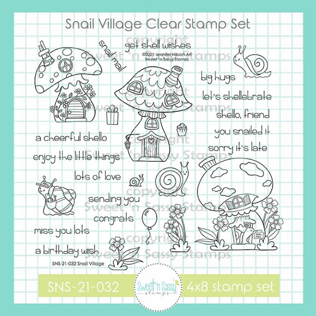 Snail Village Stamp Set