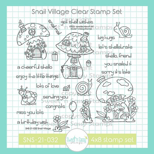 Snail Village Stamp Set