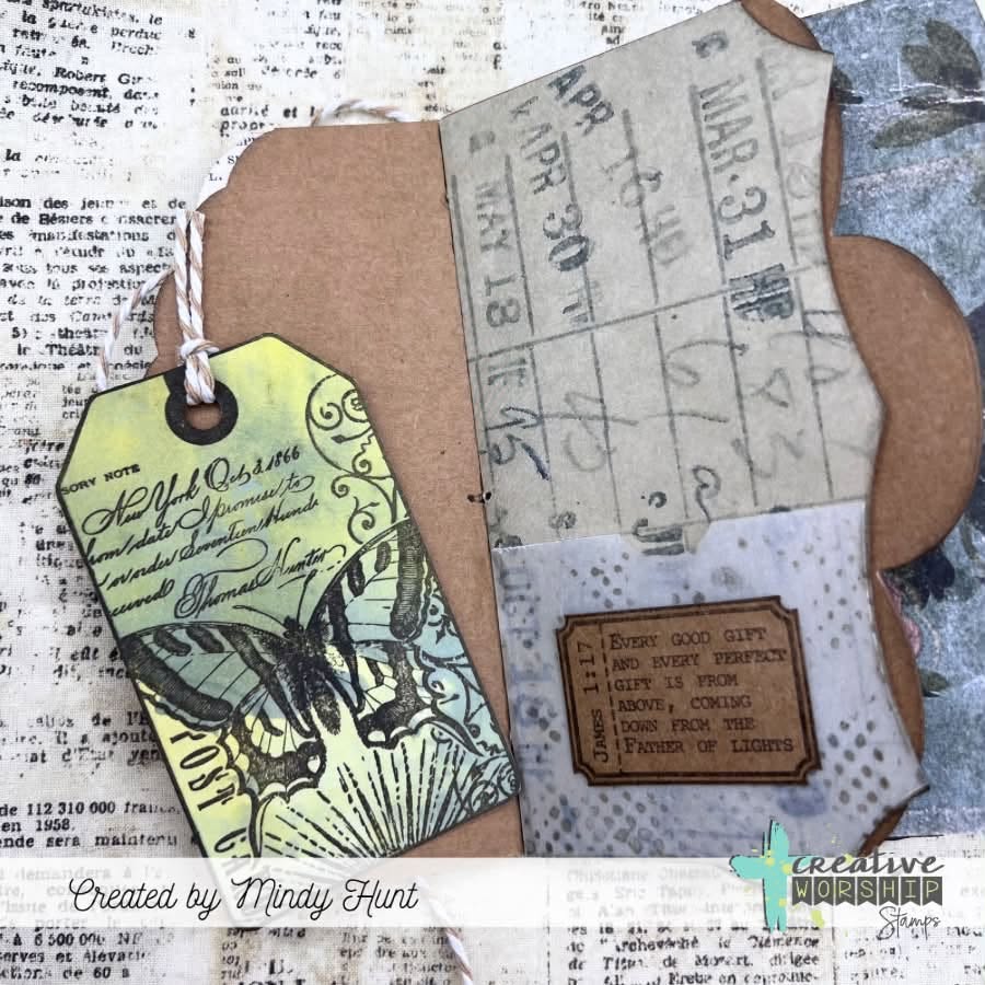 Summer Collage Tag Clear Stamp