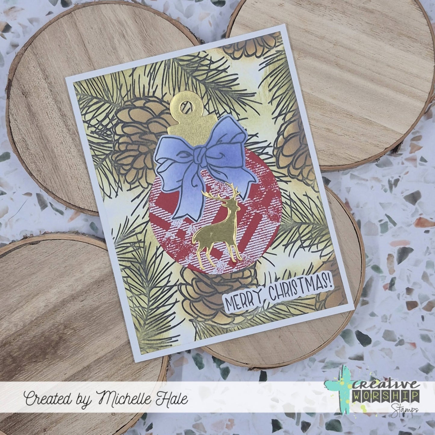 Pinecone Background Clear Stamp