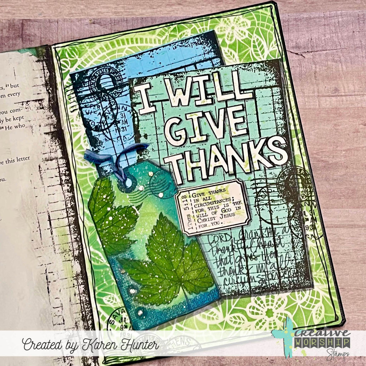Autumn Collage Tag Stamp & Die Bundle