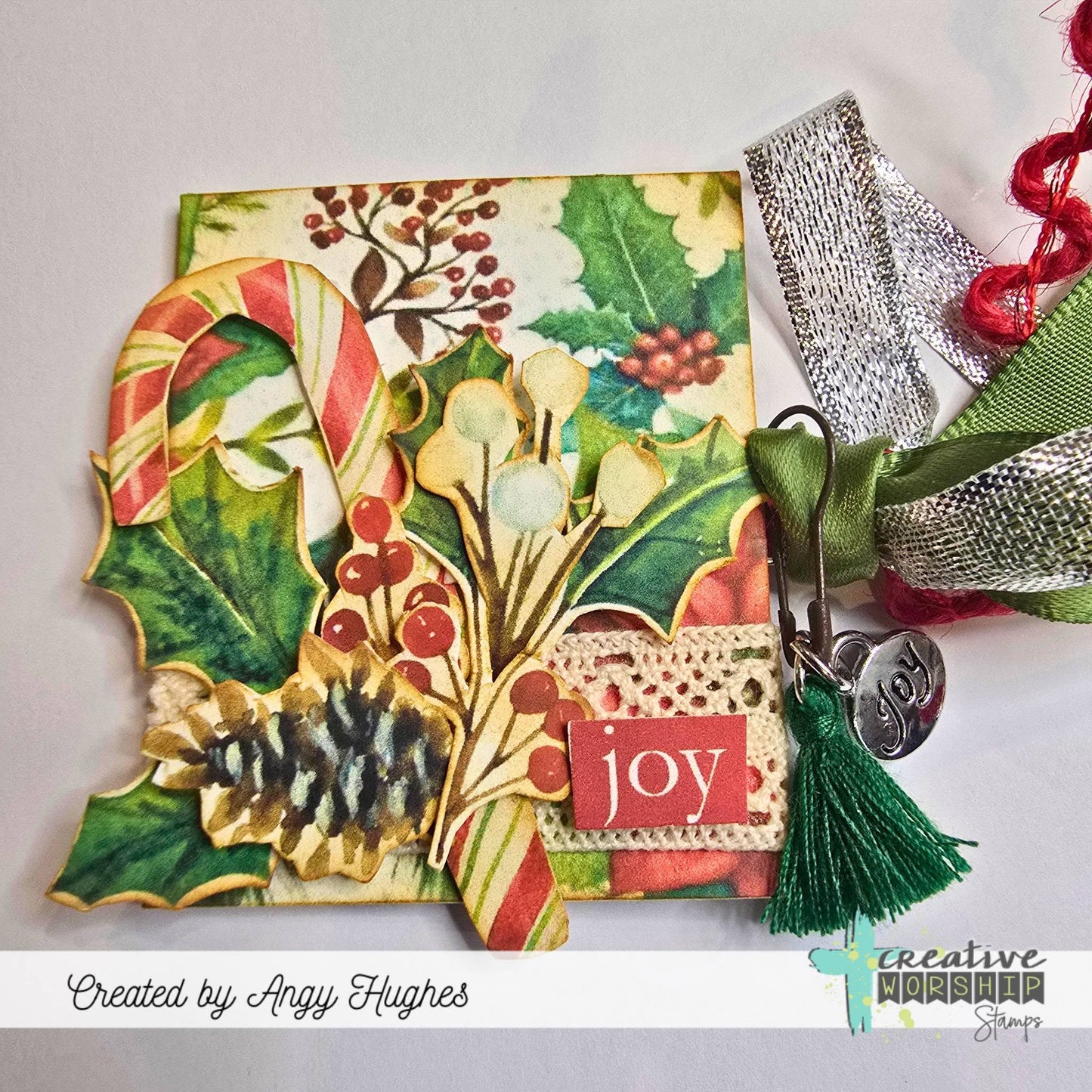 Candy Canes & Holly Digital Paper Pack PDF