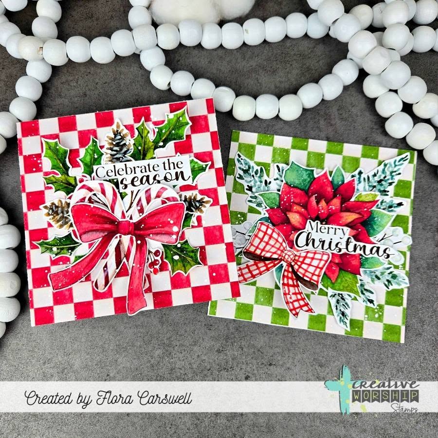 Candy Canes & Holly Digital Paper Pack PDF