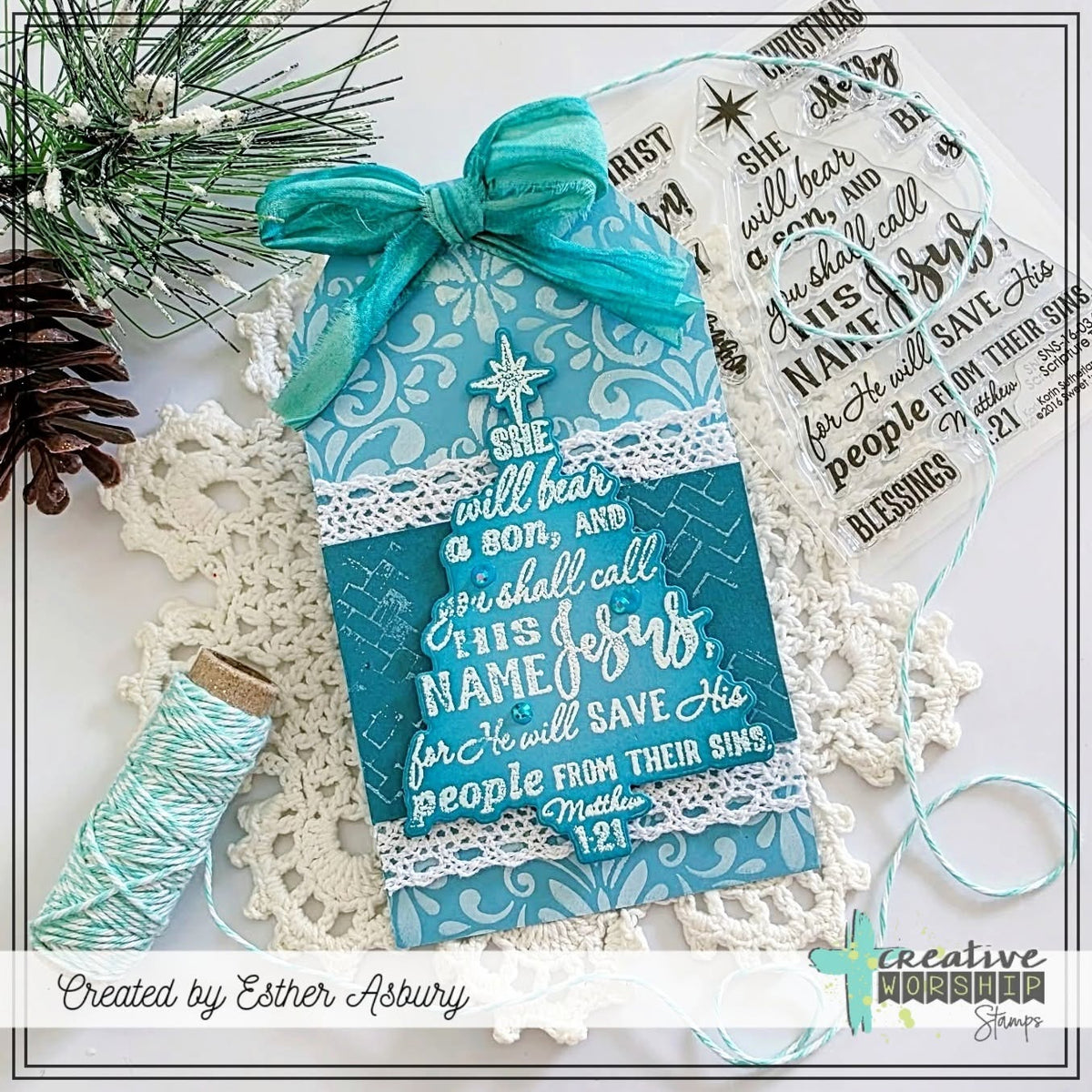Basket Weave Clear Stamp