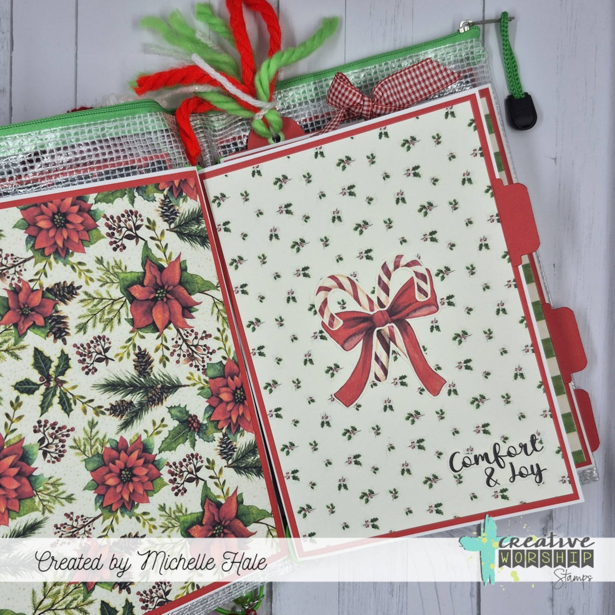 Candy Canes & Holly Digital Paper Pack PDF